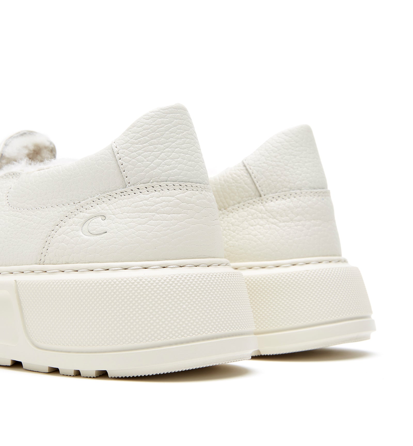 VALERIE SHEARLING-LINED LEATHER SNEAKER