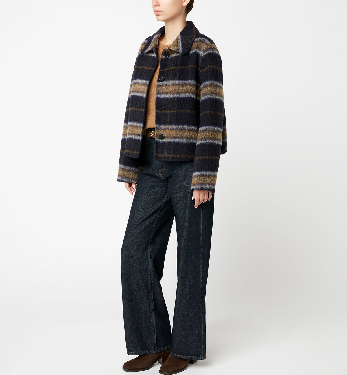 ZAHERA SHORT PLAID WOOL BLEND COAT — Item 6 of 7