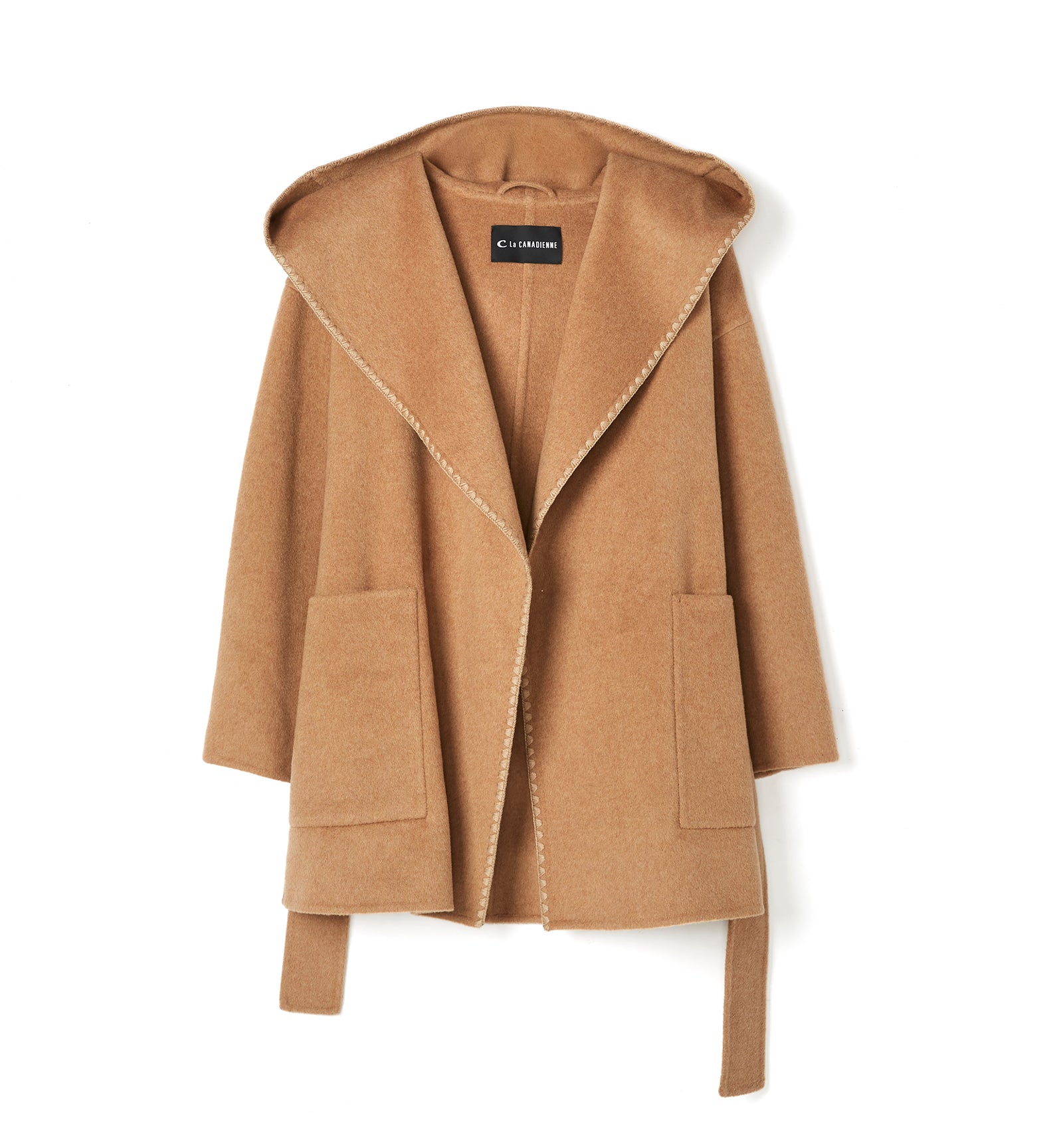 ZANDER MANTEAU CROISÉ COURT EN LAINE MÉLANGÉE 