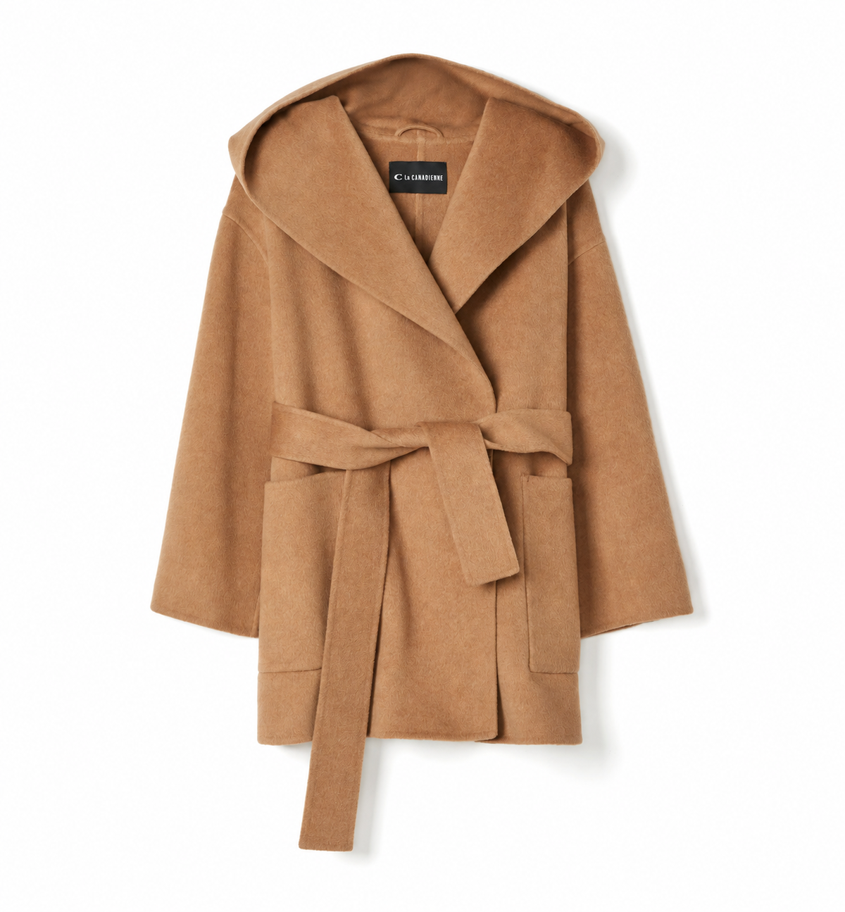 ZANDER MANTEAU CROISÉ COURT EN LAINE MÉLANGÉE 
