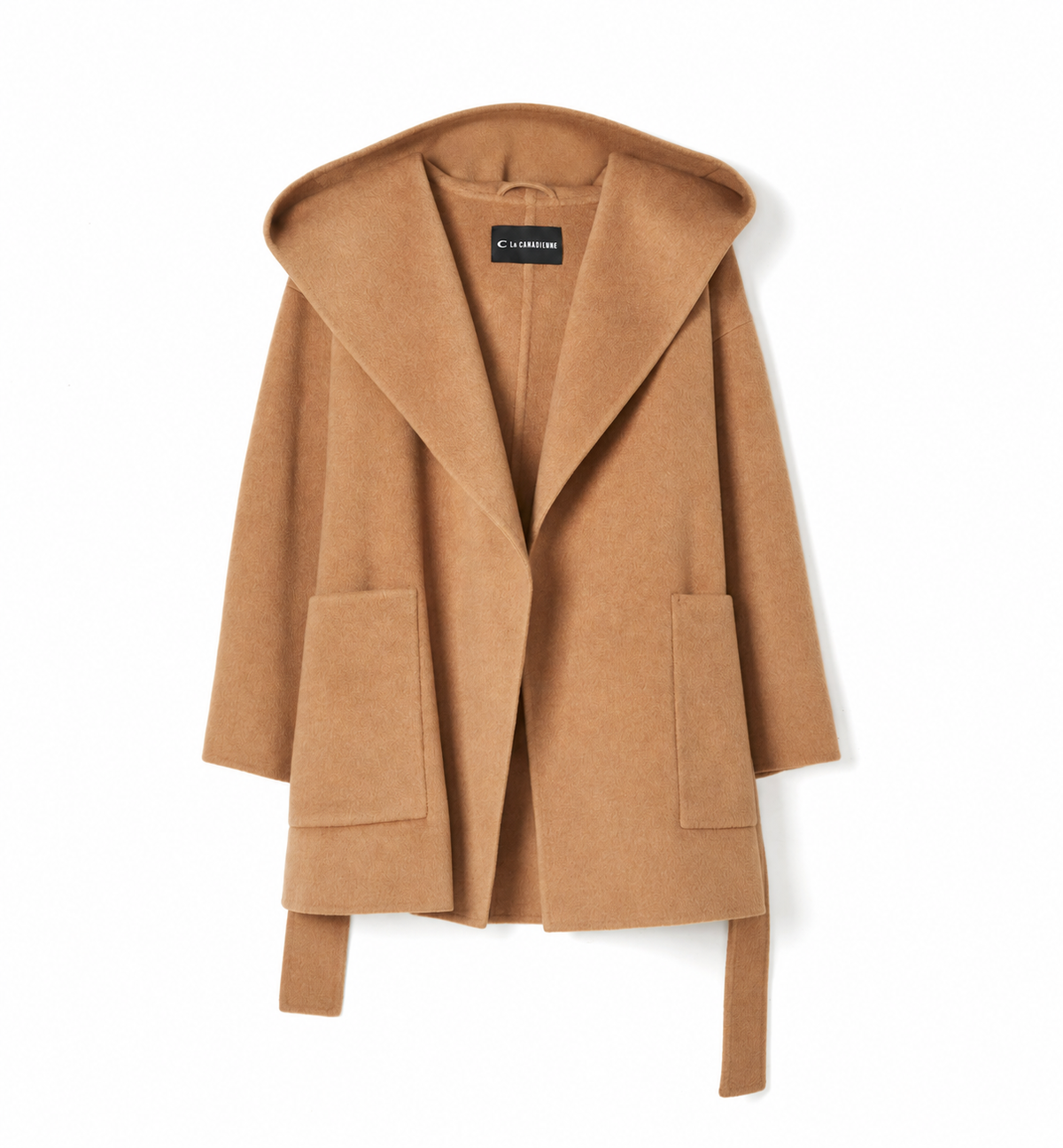ZANDER MANTEAU CROISÉ COURT EN LAINE MÉLANGÉE 