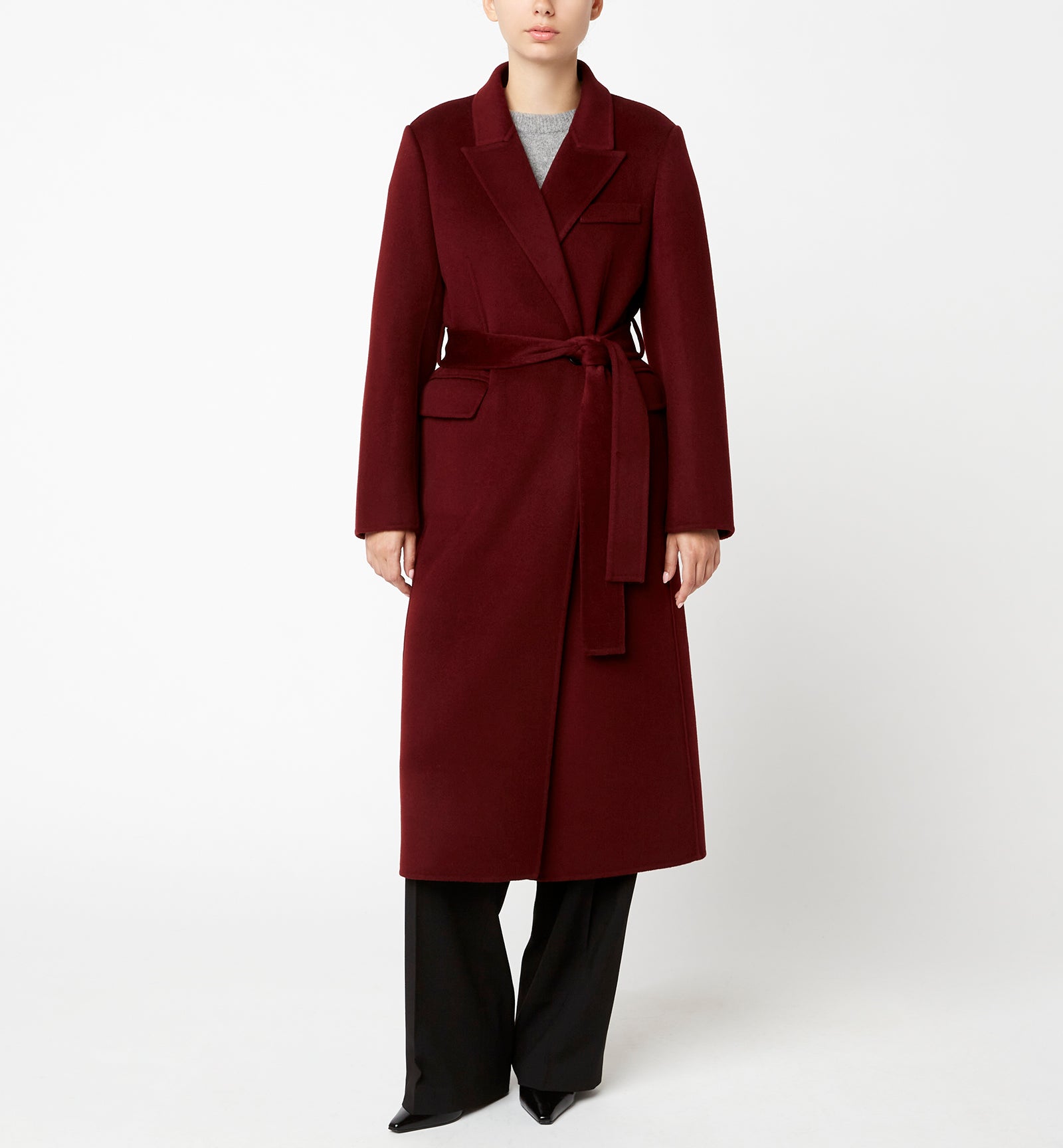 ZANE LONG WOOL WRAP COAT — Item 12 of 22