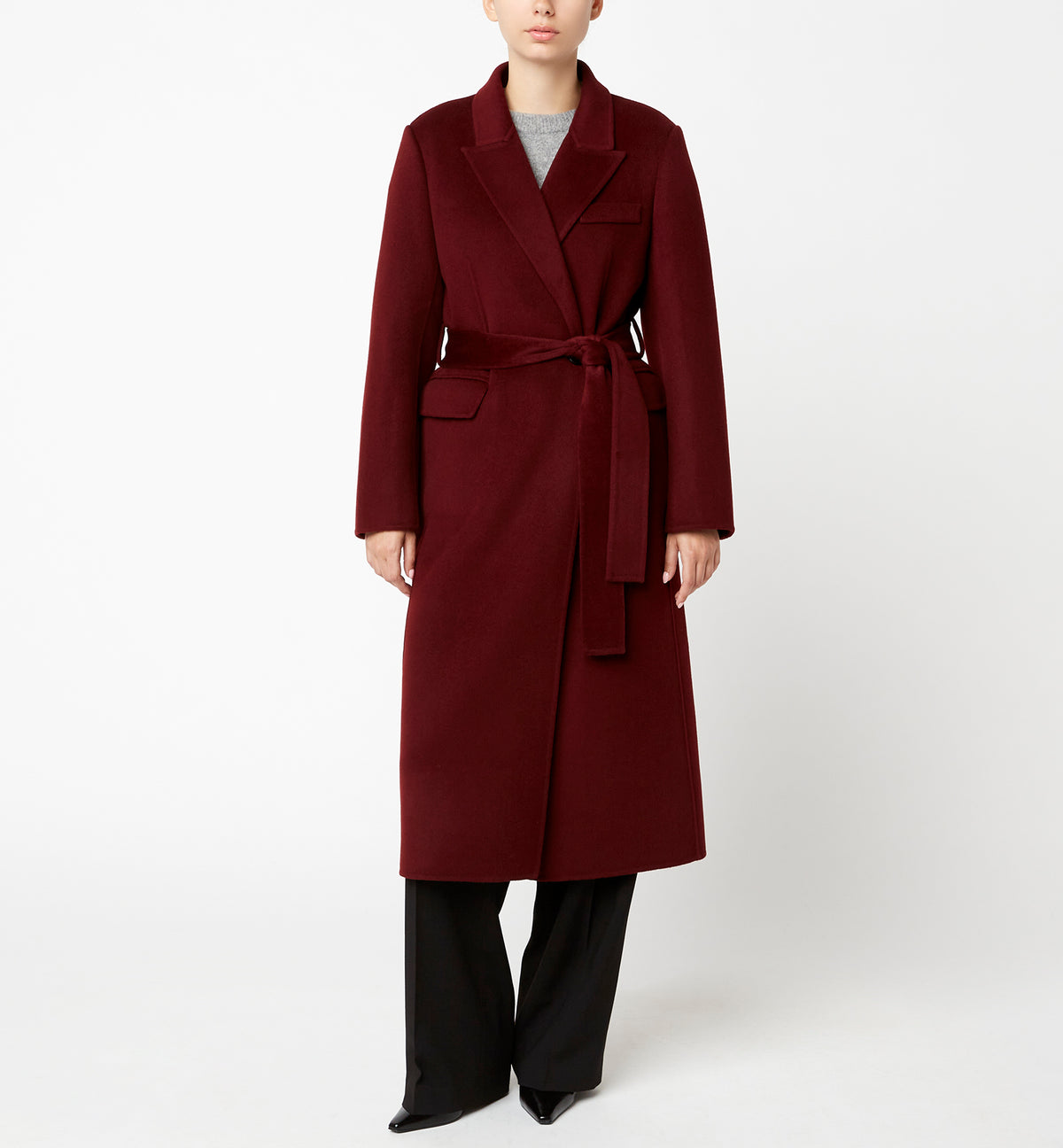 ZANE LONG WOOL WRAP COAT — Item 13 of 22