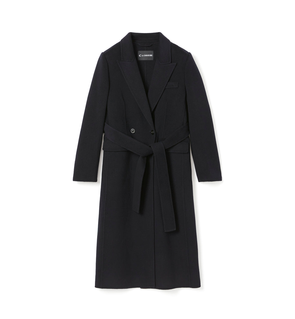 ZANE LONG WOOL WRAP COAT