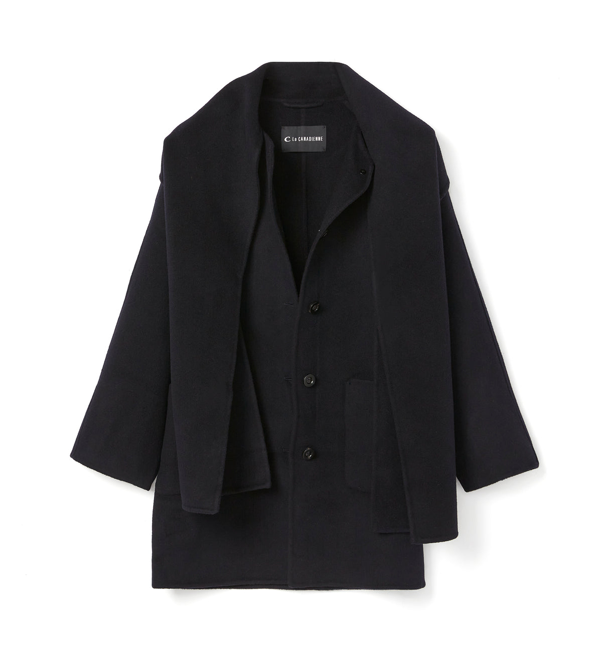 ZEALAND WOOL SCARF COAT - La Canadienne
