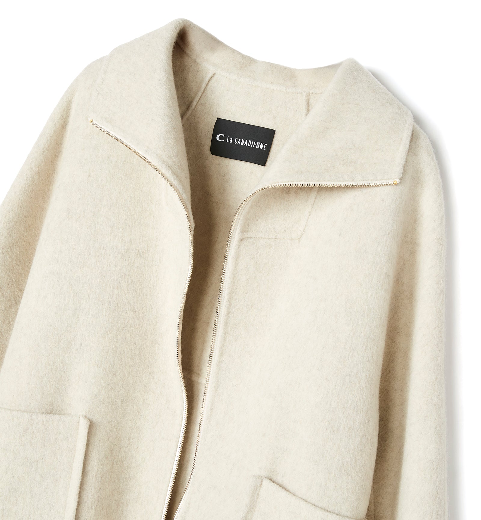 ZEV MANTEAU EN LAINE À FERMETURE ZIPPÉE