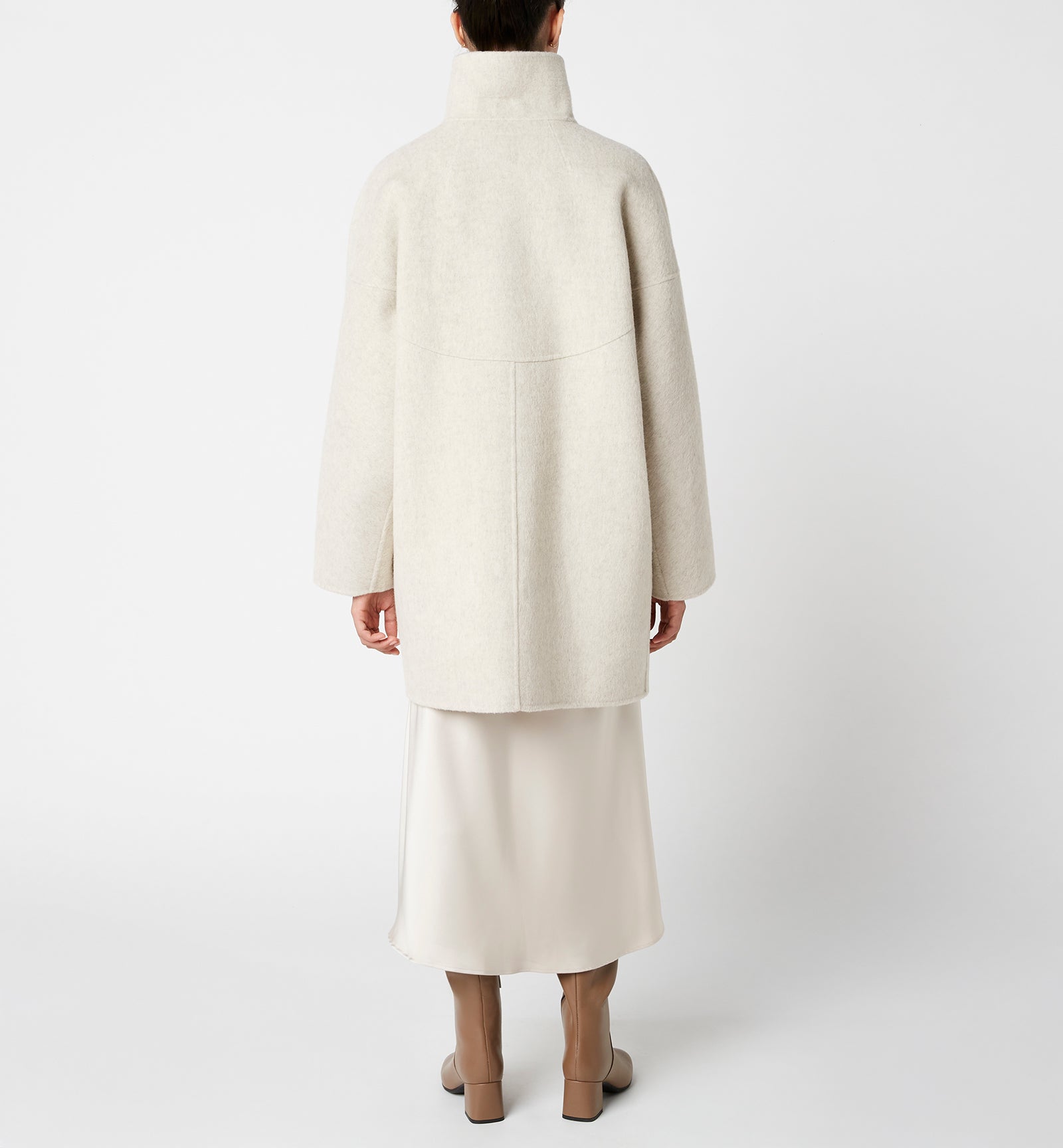 ZEV MANTEAU EN LAINE À FERMETURE ZIPPÉE