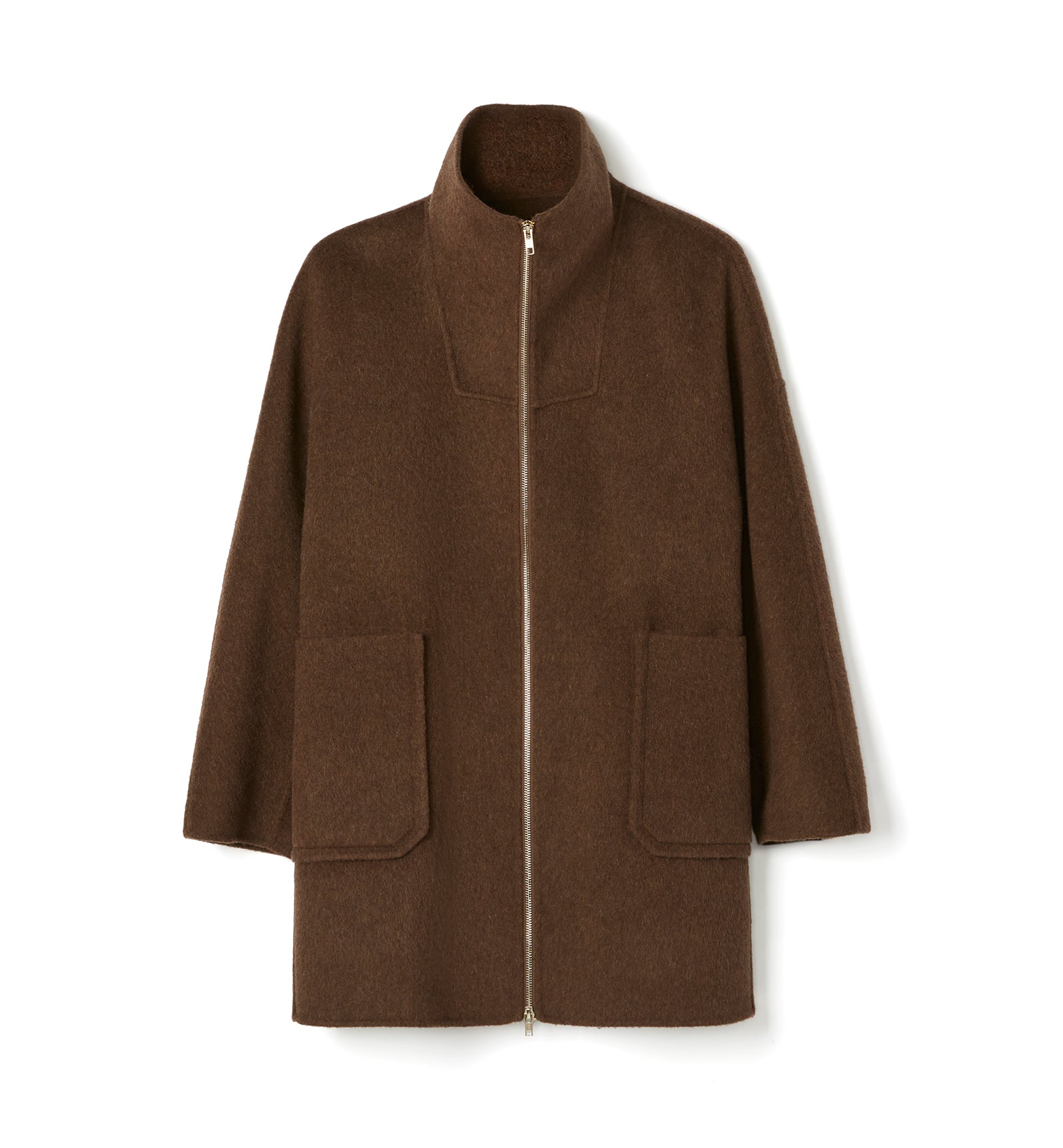 ZEV MANTEAU EN LAINE À FERMETURE ZIPPÉE