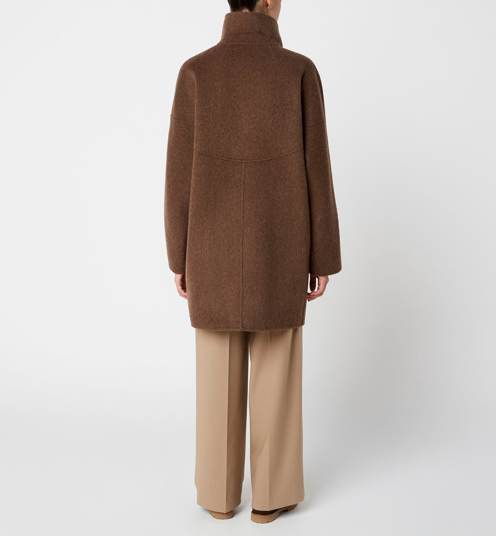 ZEV MANTEAU EN LAINE À FERMETURE ZIPPÉE