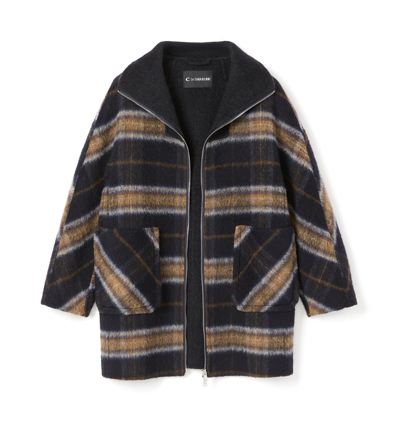 ZEV WOOL FRONT ZIP COAT — Item 2 of 21