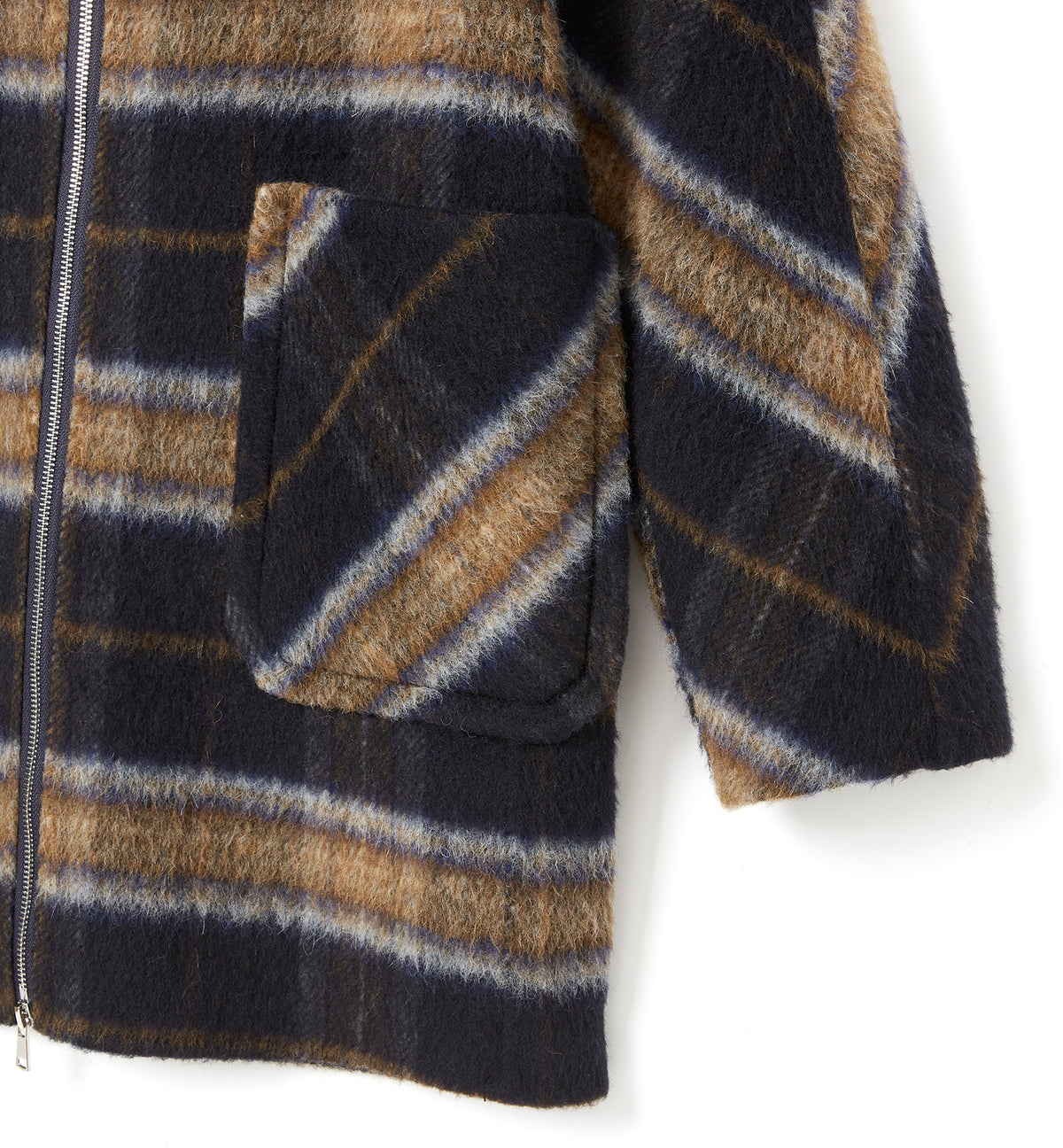 ZEV WOOL FRONT ZIP COAT — Item 4 of 21