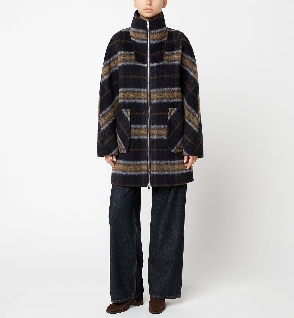 ZEV WOOL FRONT ZIP COAT — Item 5 of 21