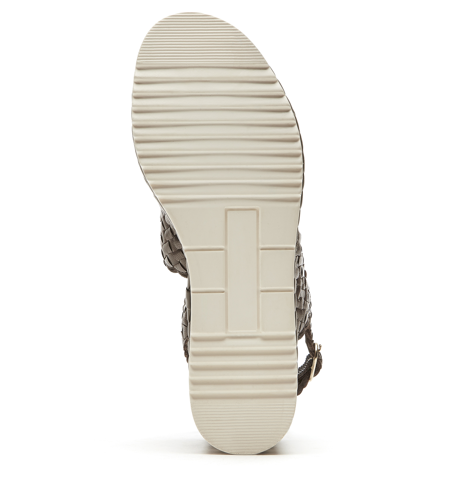Shop La Canadienne Paso Woven Leather Sandal In Grey