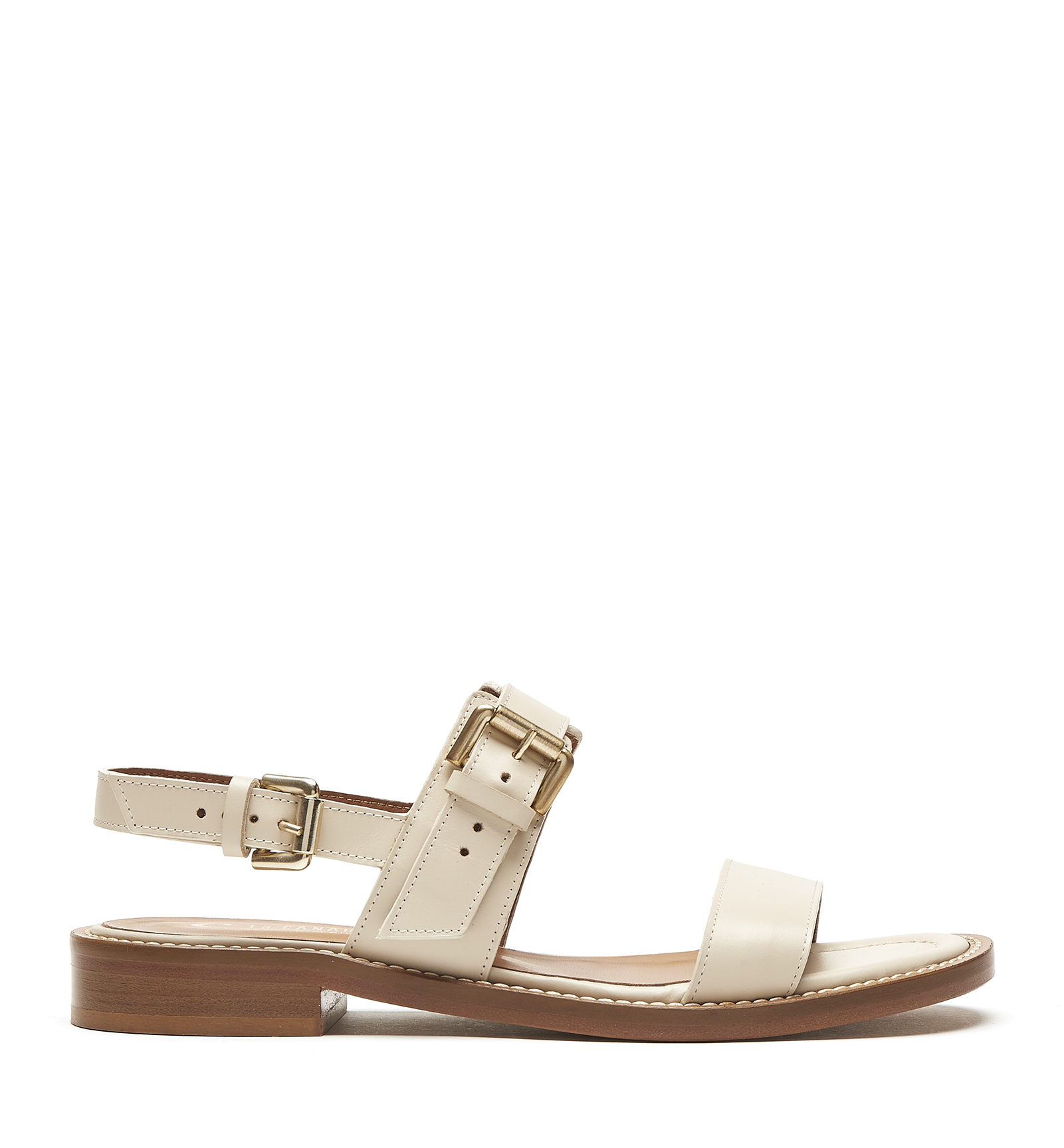 La Canadienne Revive Leather Sandal 1 In Off White